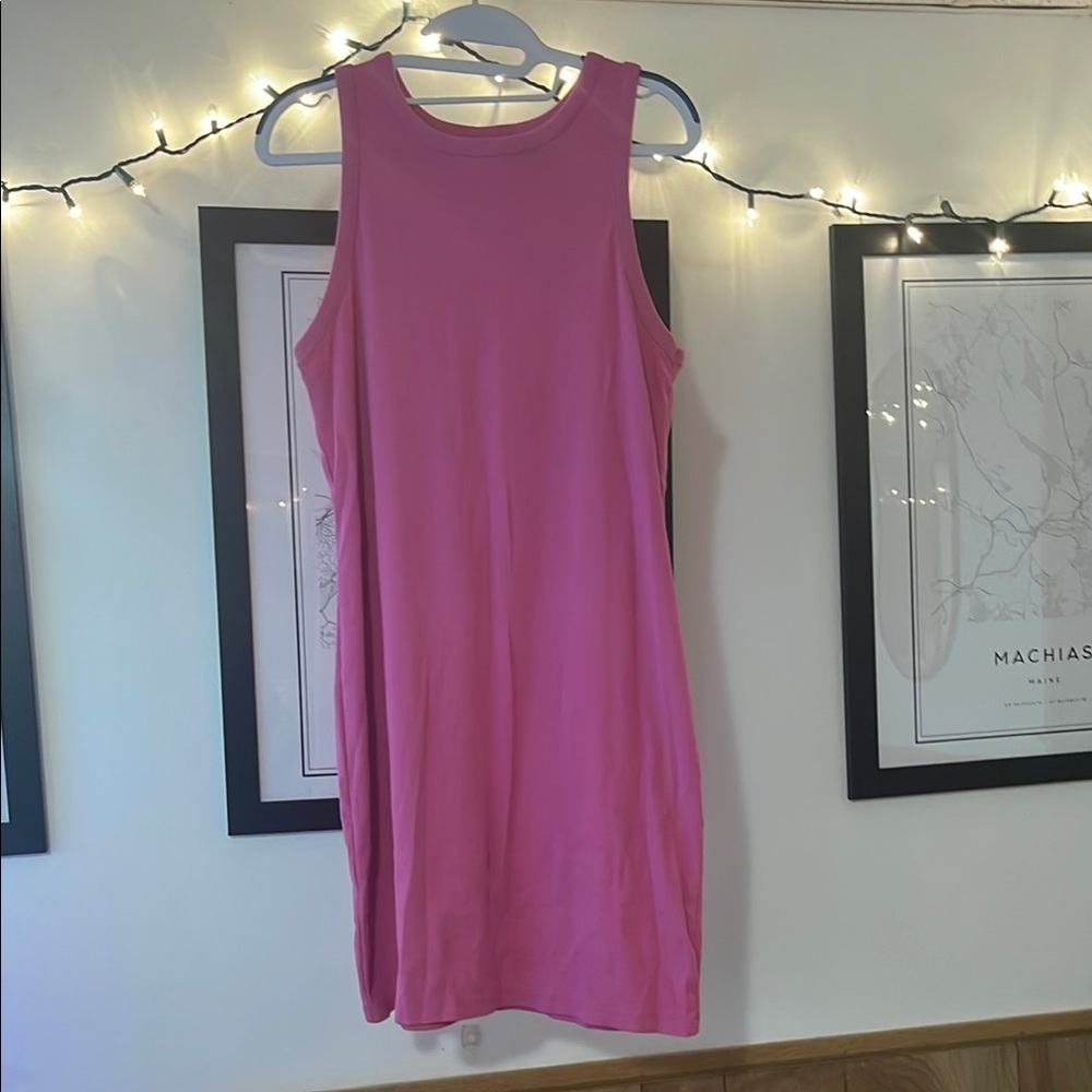 A New Day Pink Mini Sleeveless Halter Sheath Dress